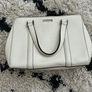 Kate Spade cream leather satchel